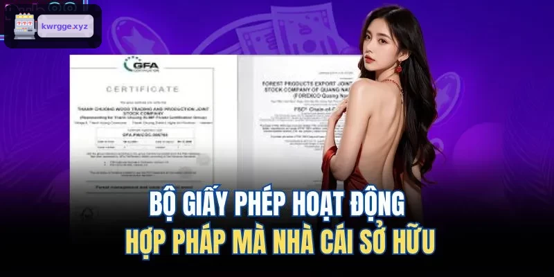 Giấy phép hợp pháp được cấp cho nhà cái